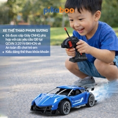 Ô tô điều khiển từ xa phun sương siêu ngầu Pikaboo, đồ chơi cho bé trai kiểu dáng xe đua hiện đại
