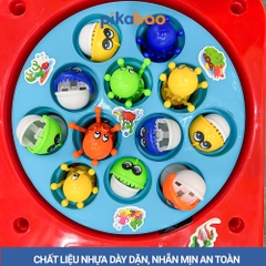 Đồ chơi câu cá và bạch tuộc có nhạc xoay 360 độ cao cấp Pikaboo, đèn sinh động cá bơi tung tăng