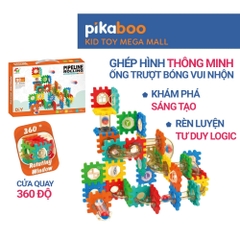 Đồ Chơi Lắp Ghép Thông Minh Ống Trượt Bóng Pikaboo, Xếp Hình Phát Triển Tư Duy Sáng Tạo Cho Bé
