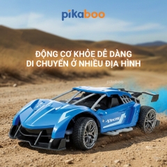 Ô tô điều khiển từ xa phun sương siêu ngầu Pikaboo, đồ chơi cho bé trai kiểu dáng xe đua hiện đại