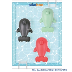 Đồ chơi cá heo phun nước nhà tắm Pikaboo, họa tiết bắt mắt, chất liệu silicone mềm dẻo an toàn