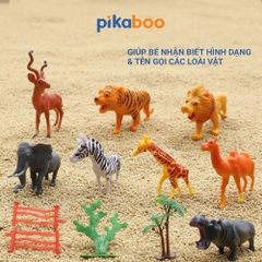 Đồ chơi con vật Pikaboo, mô hình động vật cho bé nhận biết con vật ở tuổi mầm non, chất liệu an toàn
