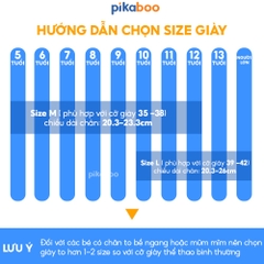 Giày trượt patin trẻ em cao cấp Pikaboo bánh trượt đèn phát sáng nhựa PU cao cấp có thể chỉnh size