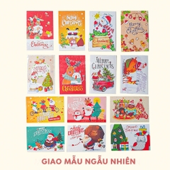 Thiệp mini chúc mừng, cảm ơn họa tiết Giáng sinh đẹp mắt đa dạng (Giao màu ngẫu nhiên)