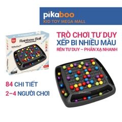 Đồ chơi xếp bi nhiều màu rèn phản xạ nhanh Pikaboo, đồ chơi tư duy 84 chi tiết 2-4 người chơi