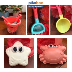 Đồ chơi xúc cát đi biển cho bé Pikaboo cao cấp làm từ nhựa ABS an toàn chắc chắn màu sắc đa dạng