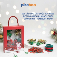 Cặp tóc, dây buộc tóc Giáng Sinh cho bé Pikaboo, món quà Noel xinh xắn