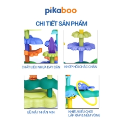 Xếp hình khu vườn kết hợp ném vòng Pikaboo, giúp bé tư duy sáng tạo vui chơi thư giãn tại nhà