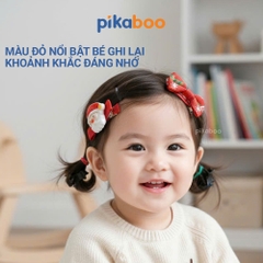 Cặp tóc, dây buộc tóc Giáng Sinh cho bé Pikaboo, món quà Noel xinh xắn