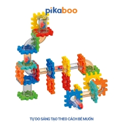 Đồ Chơi Lắp Ghép Thông Minh Ống Trượt Bóng Pikaboo, Xếp Hình Phát Triển Tư Duy Sáng Tạo Cho Bé