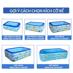 Bể bơi cho bé ( Tặng bơm điện 2 chiều và bộ miếng vá)