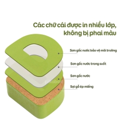 Bảng chữ cái và số bằng gỗ