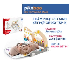 Đồ chơi thảm nhạc  2 trong 1 thảm nhạc kết hợp xe đẩy tập đi Pikaboo