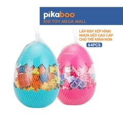 Đồ chơi xếp hình khối quả trứng Pikaboo, chất liệu nhựa dẻo cao cấp an toàn giúp bé phát triển sớm