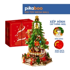 Đồ chơi lắp ráp xếp hình Hộp nhạc cây Thông Noel Pikaboo