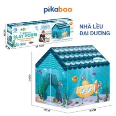 Nhà lều cao cấp cho trẻ em Pikaboo, chất liệu vải chống thấm nước, họa tiết màu sắc bắt mắt cho bé