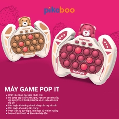 Pop it điện tử Pikaboo Đồ chơi máy chơi game bản mới bấm nút theo đèn nhạc với 4 giúp luyện phản xạ