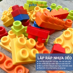 Đồ chơi xếp hình khối quả trứng Pikaboo, chất liệu nhựa dẻo cao cấp an toàn giúp bé phát triển sớm
