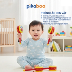 Đồ chơi trống lắc cho bé Pikaboo, đa dạng mẫu con vật, chất liệu nhựa cao cấp an toàn