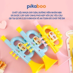 Kèn thổi cho bé Pikaboo, kèn đồ chơi có âm thanh vang, chất liệu nhựa dày dặn nhẵn mịn an toàn