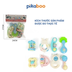 Đồ chơi túi xúc xắc, lục lạc 8 chi tiết cho bé cao cấp Pikaboo, chất liệu nhựa an toàn cho bé