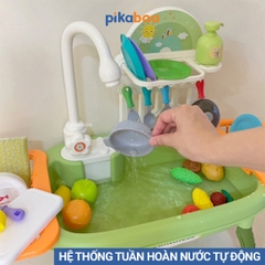 Đồ chơi nhập vai nhà bếp cho bé Pikaboo, thiết kế mới lạ chậu rửa bát đĩa rau củ nhà bếp sinh động
