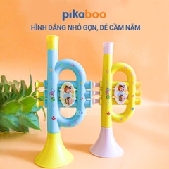 Kèn thổi cho bé Pikaboo, kèn đồ chơi có âm thanh vang, chất liệu nhựa dày dặn nhẵn mịn an toàn