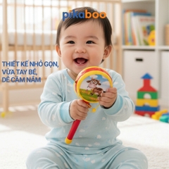 Đồ chơi trống lắc cho bé Pikaboo, đa dạng mẫu con vật, chất liệu nhựa cao cấp an toàn