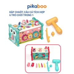 Đồ chơi cho bé đập chuột kết hợp câu cá Pikaboo rèn luyện nhanh tay tinh mắt chất liệu an toàn