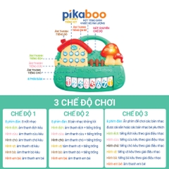 Đàn piano cho bé Pikaboo cao cấp, âm thanh chất lượng, đèn led sáng nhấp nháy, nhiều chế độ