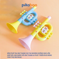 Kèn thổi cho bé Pikaboo, kèn đồ chơi có âm thanh vang, chất liệu nhựa dày dặn nhẵn mịn an toàn