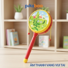 Đồ chơi trống lắc cho bé Pikaboo, đa dạng mẫu con vật, chất liệu nhựa cao cấp an toàn