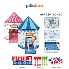 Nhà lều cao cấp cho trẻ em Pikaboo, chất liệu vải chống thấm nước, họa tiết màu sắc bắt mắt cho bé
