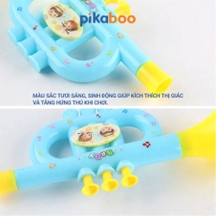 Kèn thổi cho bé Pikaboo, kèn đồ chơi có âm thanh vang, chất liệu nhựa dày dặn nhẵn mịn an toàn