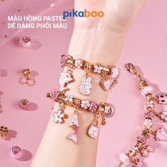 Hạt làm vòng tay Pikaboo, đồ chơi DIY cho bé tự sáng tạo hạt xâu vòng thành kiểu dáng yêu thích