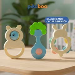 Đồ chơi túi xúc xắc, lục lạc 8 chi tiết cho bé cao cấp Pikaboo, chất liệu nhựa an toàn cho bé