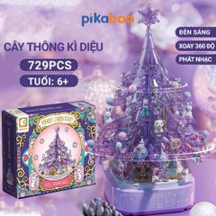 Đồ chơi lắp ráp xếp hình Hộp nhạc cây Thông Noel Pikaboo