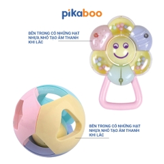 Bộ xúc xắc gặm nướu cao cấp 8 món Pikaboo, xúc xắc kết hợp silicone mềm cao cấp an toàn cho bé