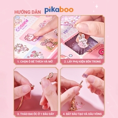 Hạt làm vòng tay Pikaboo, đồ chơi DIY cho bé tự sáng tạo hạt xâu vòng thành kiểu dáng yêu thích