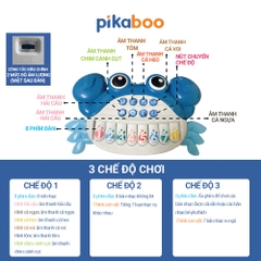 Đàn piano cho bé Pikaboo cao cấp, âm thanh chất lượng, đèn led sáng nhấp nháy, nhiều chế độ