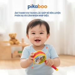 Đồ chơi trống lắc cho bé Pikaboo, đa dạng mẫu con vật, chất liệu nhựa cao cấp an toàn