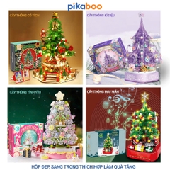 Đồ chơi lắp ráp xếp hình Hộp nhạc cây Thông Noel Pikaboo