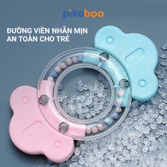Bộ xúc xắc gặm nướu cao cấp 8 món Pikaboo, xúc xắc kết hợp silicone mềm cao cấp an toàn cho bé