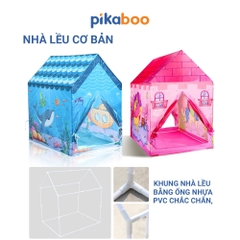 Nhà lều cao cấp cho trẻ em Pikaboo, chất liệu vải chống thấm nước, họa tiết màu sắc bắt mắt cho bé