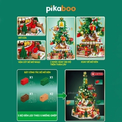 Đồ chơi lắp ráp xếp hình Hộp nhạc cây Thông Noel Pikaboo
