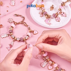 Hạt làm vòng tay Pikaboo, đồ chơi DIY cho bé tự sáng tạo hạt xâu vòng thành kiểu dáng yêu thích