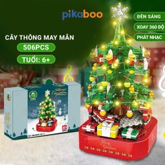 Đồ chơi lắp ráp xếp hình Hộp nhạc cây Thông Noel Pikaboo