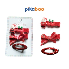 Cặp tóc, dây buộc tóc Giáng Sinh cho bé Pikaboo, món quà Noel xinh xắn