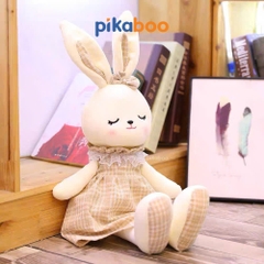 Gấu bông Thỏ mặc váy 50cm cao cấp Pikaboo, thú nhồi bông thỏ dễ thương mềm mại an toàn cho da bé