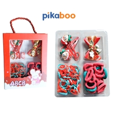 Cặp tóc, dây buộc tóc Giáng Sinh cho bé Pikaboo, món quà Noel xinh xắn